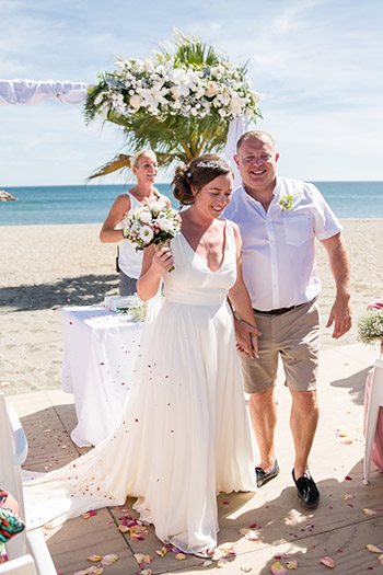 beach wedding - ceremony in spain