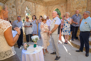 wedding ceremony in a spanish castle