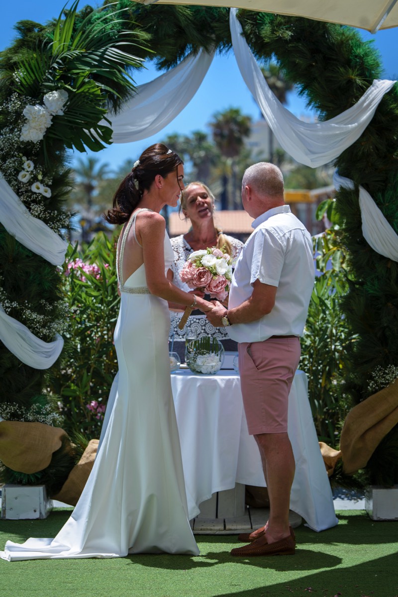 beach wedding ceremony in spain