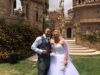 wedding ceremony in a castle spain