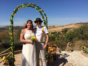 wedding ceremony in the campo in spain