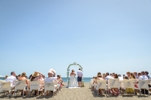 wedding ceremony on a beach in marbella