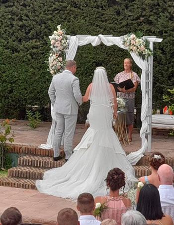 private wedding blessing  ceremony in spain