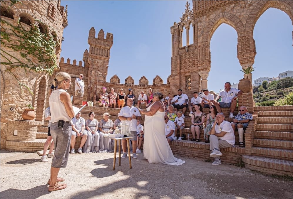 wedding ceremony in a castle in spain