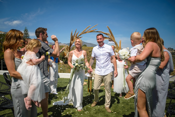 wedding ceremony in a villa