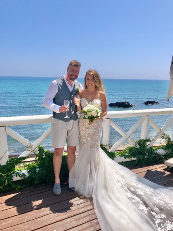beach wedding ceremony in spain