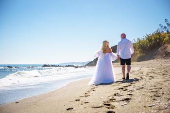 beach wedding in benalmadena, spain