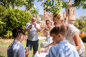 wedding at a castle in benalmadena, spain