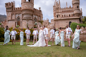 wedding at a castle in benalmadena, spain