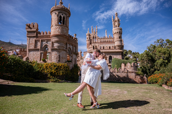 wedding at a castle in benalmadena, spain