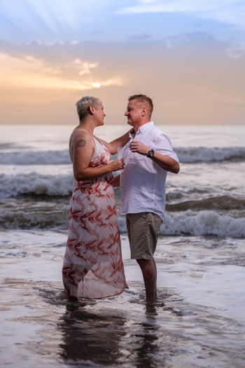 beach vow renewal in spain