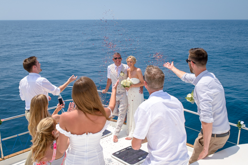 wedding ceremony in the mediterranean.