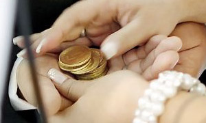coin or arras ritual for weddings