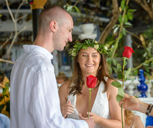 wedding rose ceremony