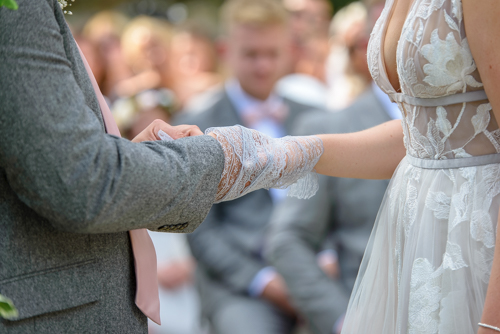 hand fasting ritual at a wedding