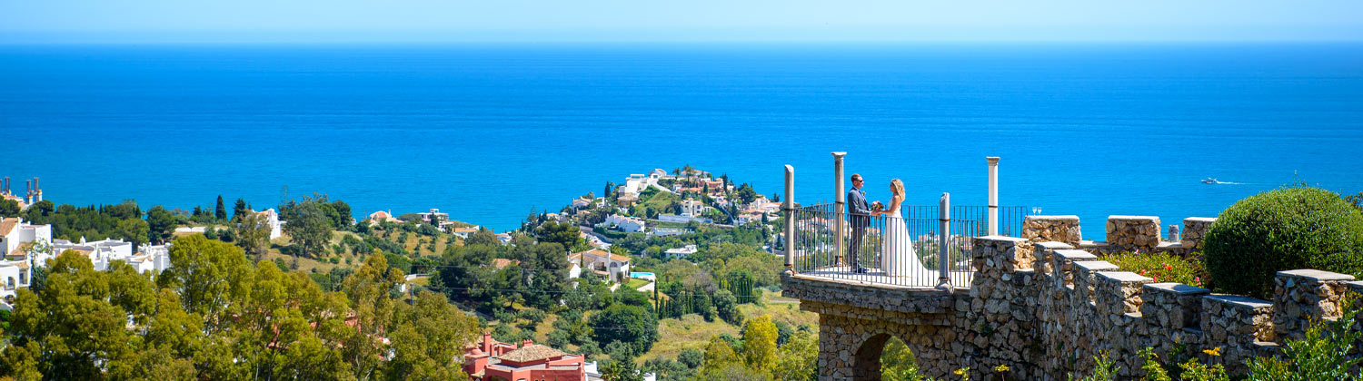 wedding venue in a castle in malaga, spain